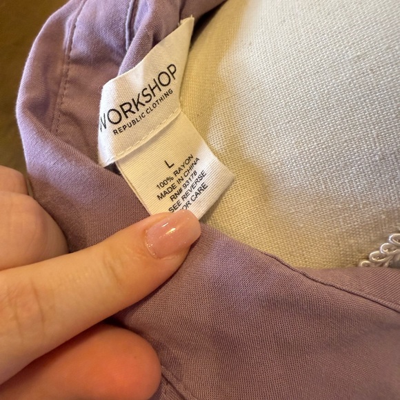 Workshop Republic Clothing Lavender Blouse Large preloved - Picture 3 of 4